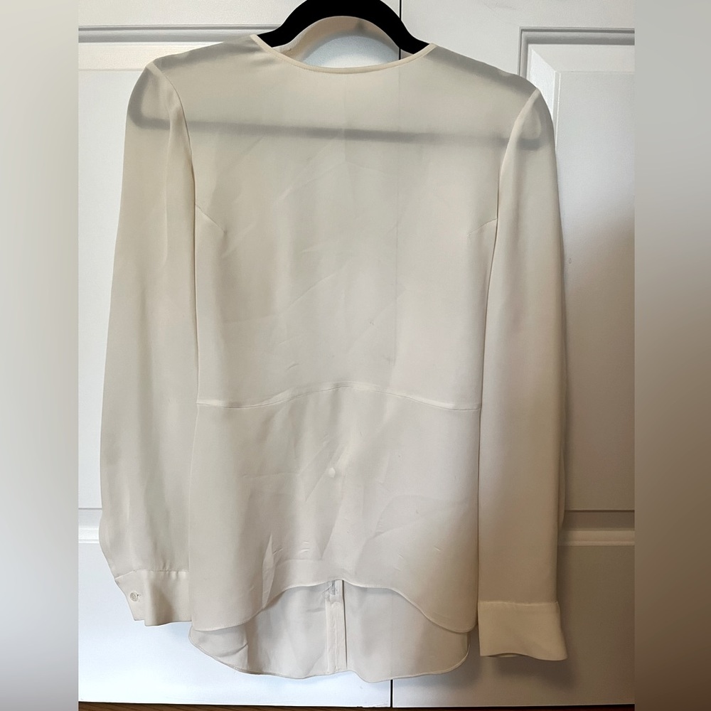 Theory Silk Peplum Blouse - Size Small